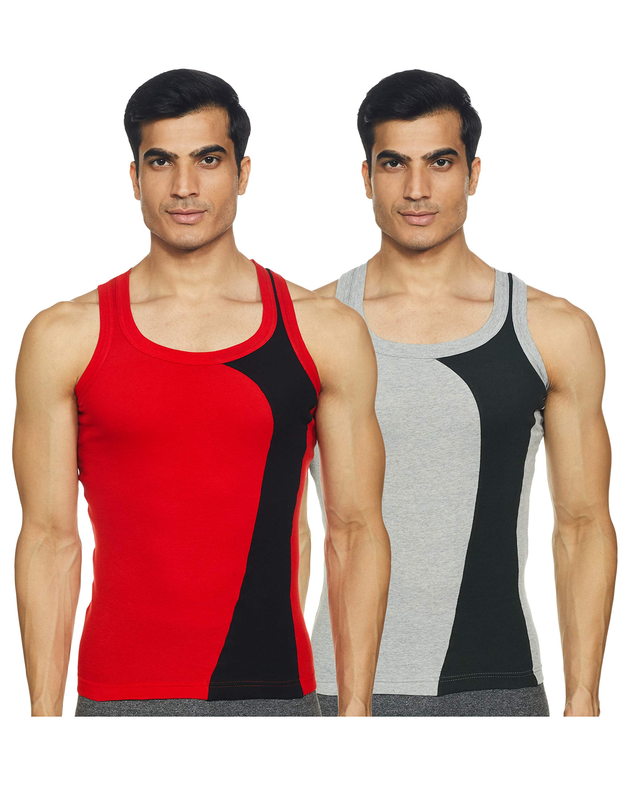rupa frontline Men's hunk gym Vest (Pack of 2)(Colors & Print May Vary) XL/95-picture-33