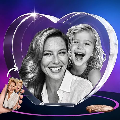 Miniatura 14 de ArtPix 3D Foto de cristal de alta calidad, personalizada para mamá, mujer, esposa, ella, él, hombres, abuela, regalo personalizado con tu propia