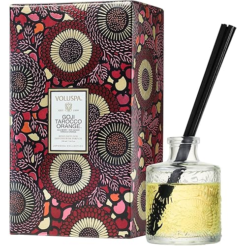 Japonica Collection - Goji Tarocco Orange Reed Diffuser by Voluspa for Unisex - 3.4 oz Reed Diffuser
