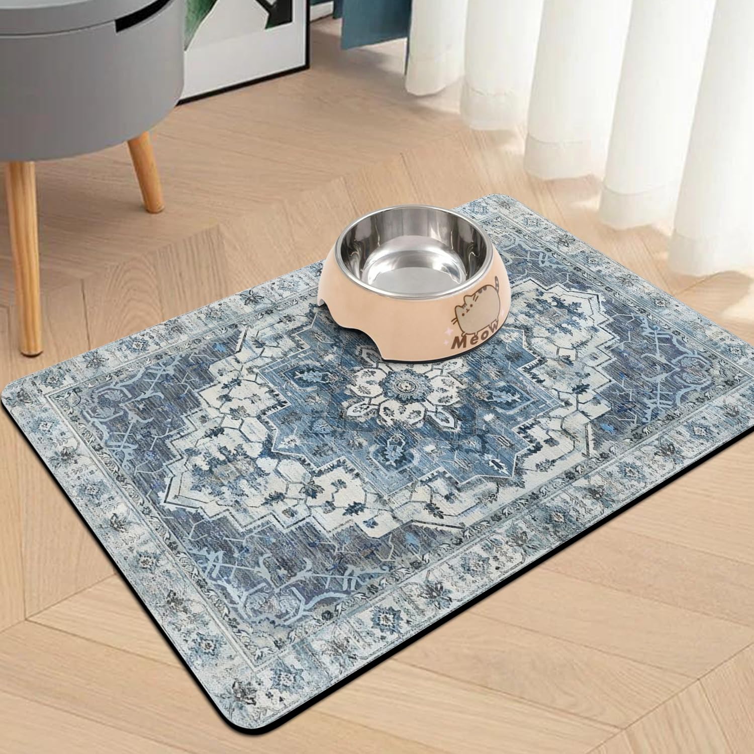 Tapis de nourriture pour animaux de compagnie, tapis absorbant pour distributeur de nourriture et d'eau, tapis de nourriture pour chien, tapis de nourriture pour chat à séchage rapide, fournitures