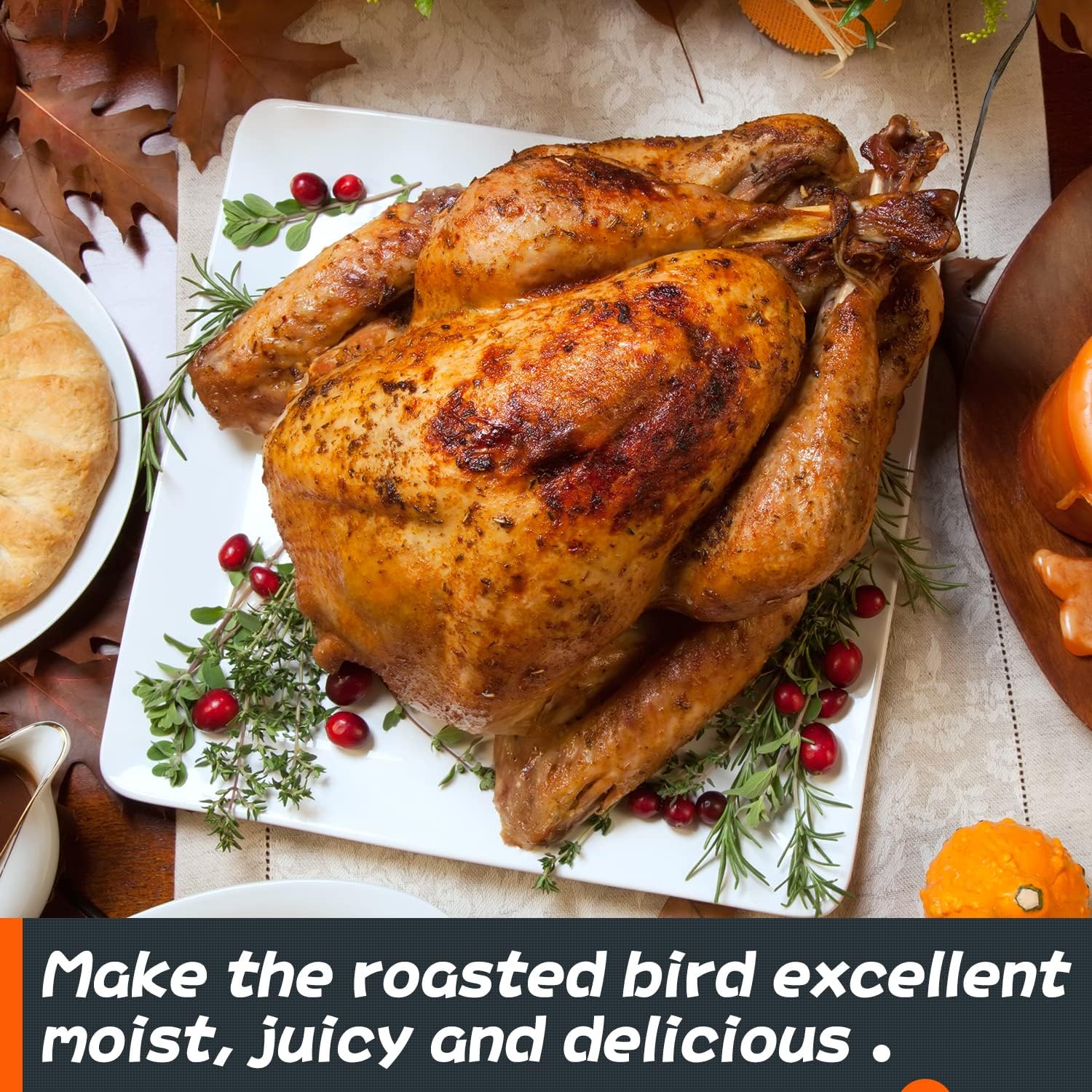 Brining Bags for Turkey, 3 Pack, 26"×22", Extra Large Turkey Brine Bag Holds up 35lb, Thickened Brining Bag with 3 Cotton Strings, Double Zip-lock Seal Brine Bags for Turkey, Chicken, Beef, Ham, Pork - Image 6