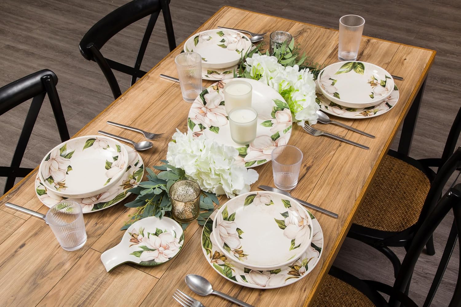 Bico Magnolia Floral Ceramic 16 inch Oval Platter, Microwave & Dishwasher Safe - Image 4