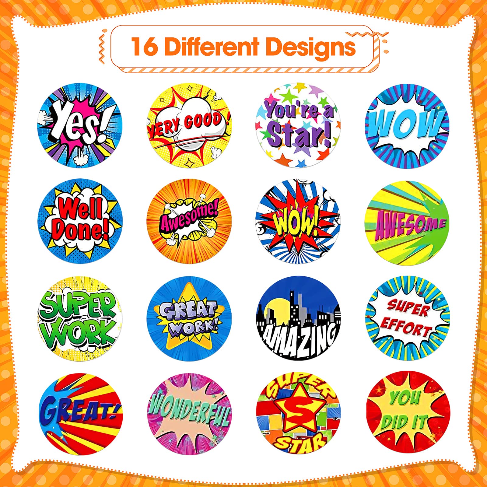 Student Praise Sticker 1000 Pieces Classroom Reward Stickers Student Praise Stickers ...