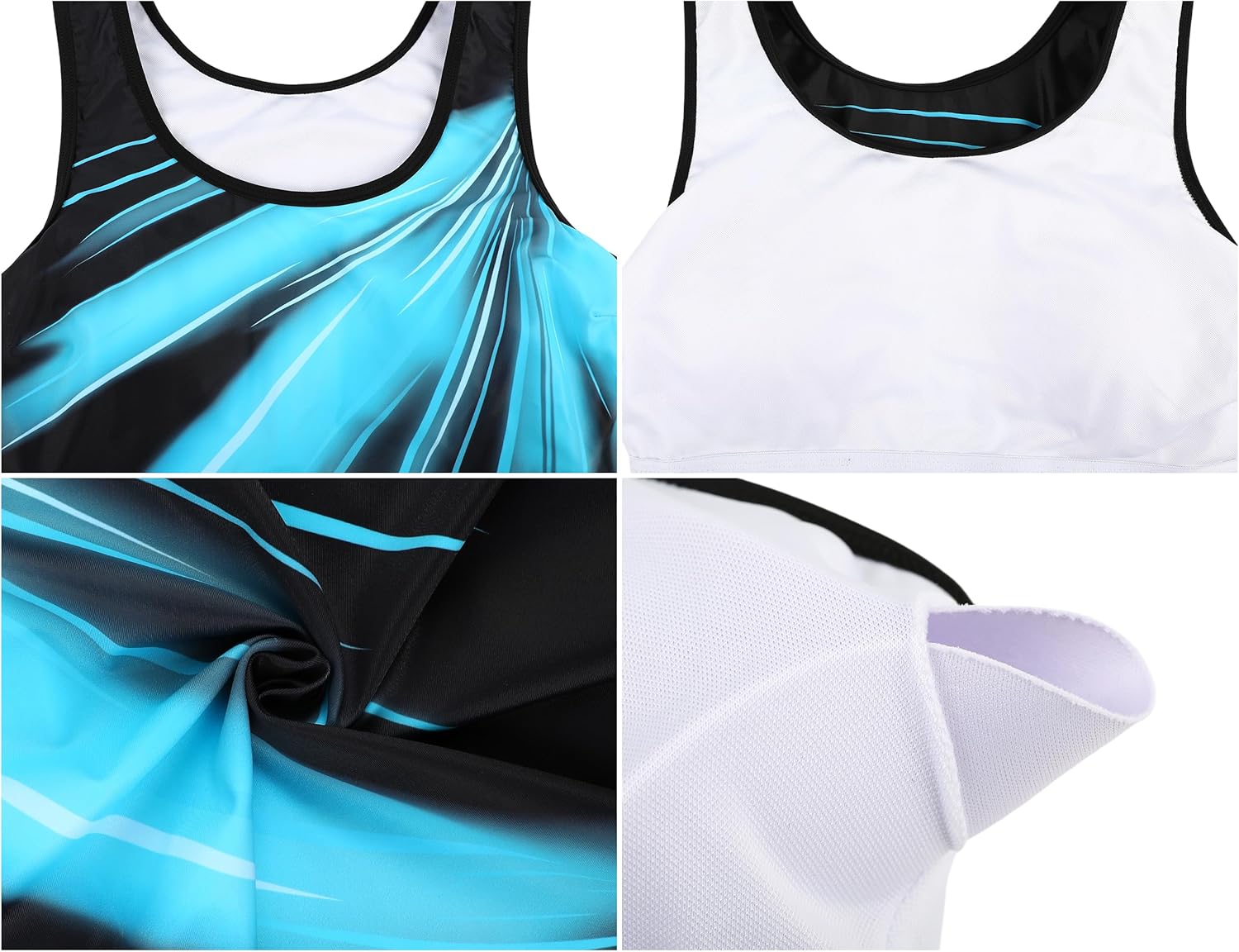 Firpearl Women's Tankini Top Only Tummy Control Swimsuits Top Modest Bathing Suit Swim Tank Top No Bottom