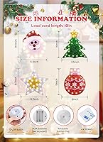 Vista 4 de Luces de decoración de ventana de Navidad, silueta de ventana de Navidad, letrero iluminado, luces de ventana a pilas con gancho de ventosa