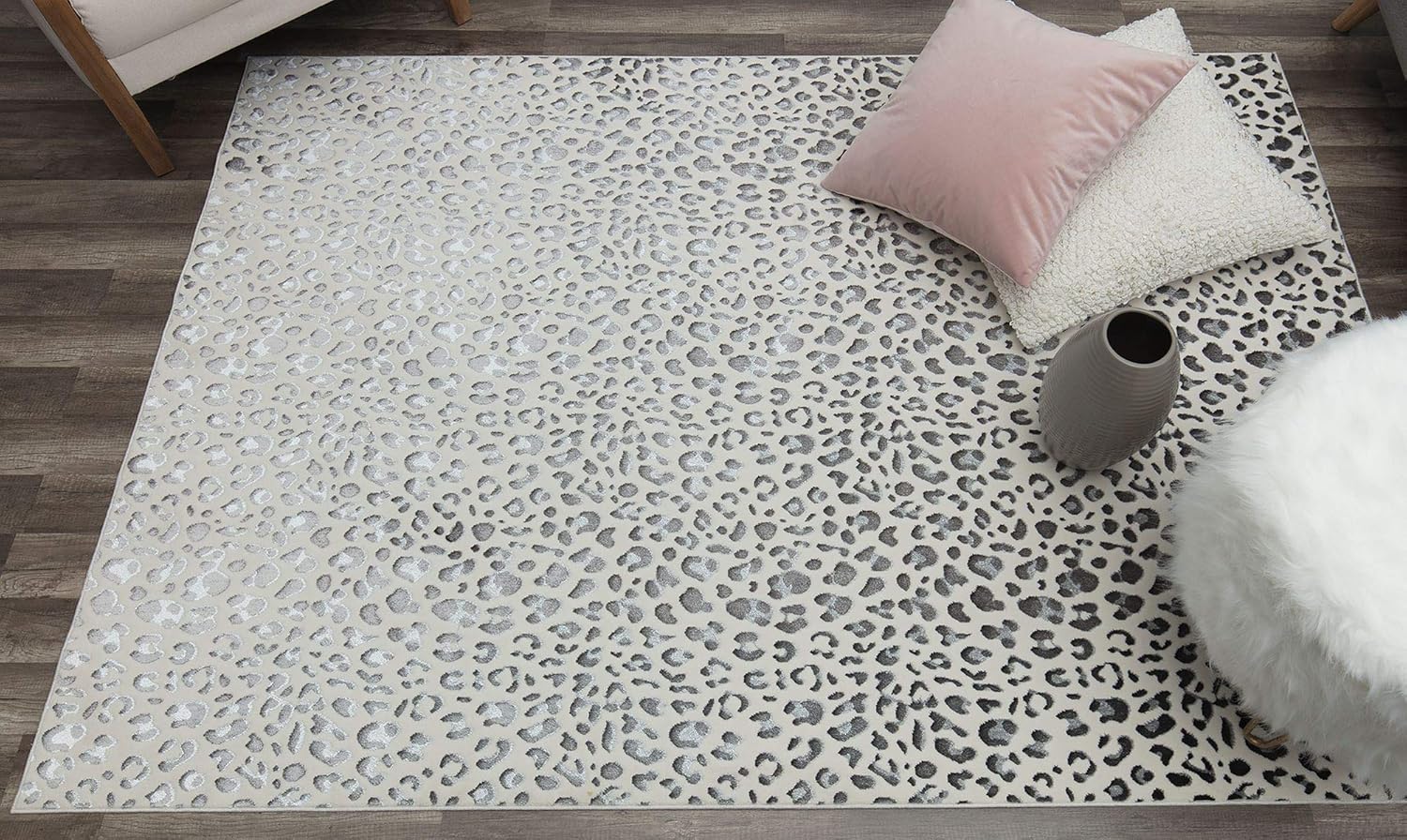 Rugs America Natura Snow Leopard Transitional Vintage Area Rug 2'3 x 8' (HZ50A)