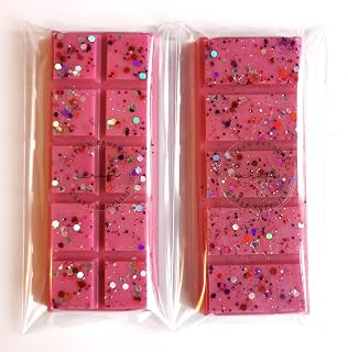 ICRAFT - Mulberry Spice Luxury Christmas Scented Soy Wax Melts Handmade Glitter Snap Bars & Hearts Wax Melt Package Long Lasting Upto 145 hours of burn time! (1 Small Snap Bar)