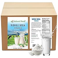 Vista 1 de Z Natural Foods - Leche en polvo entera premium - Leche en polvo para hornear, cocinar, bebidas - Leche en polvo seca, pasteurizada, sin OMG, sin
