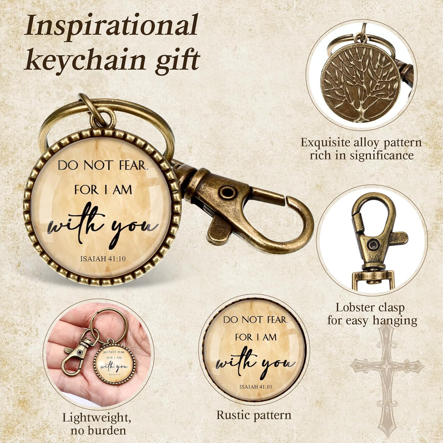 Fumete Christian Keychain Bulk Bible Verse Religious Inspirational Quote Bible Keychain Study Group Church Sunday Pastor Gift - Image 3