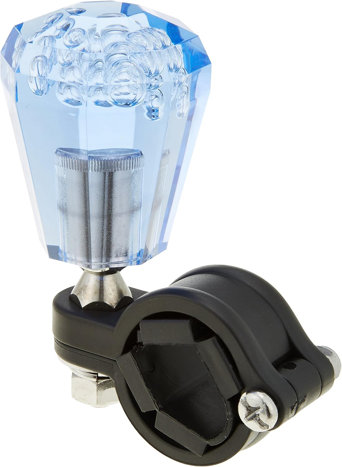 Amazon サンキ クリスタルハンドルノブ ブルーsk 216 ハンドルスピンナー 車 バイク