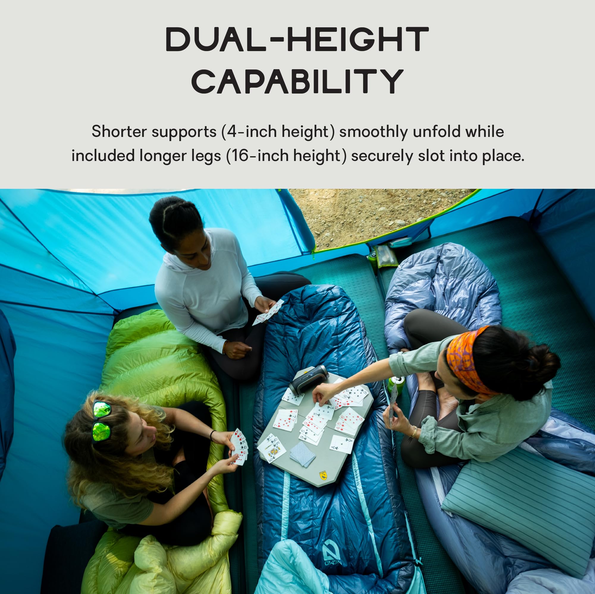 NEMO Equipment Moonlander Dual-Height Camp Table - Fog - One Size