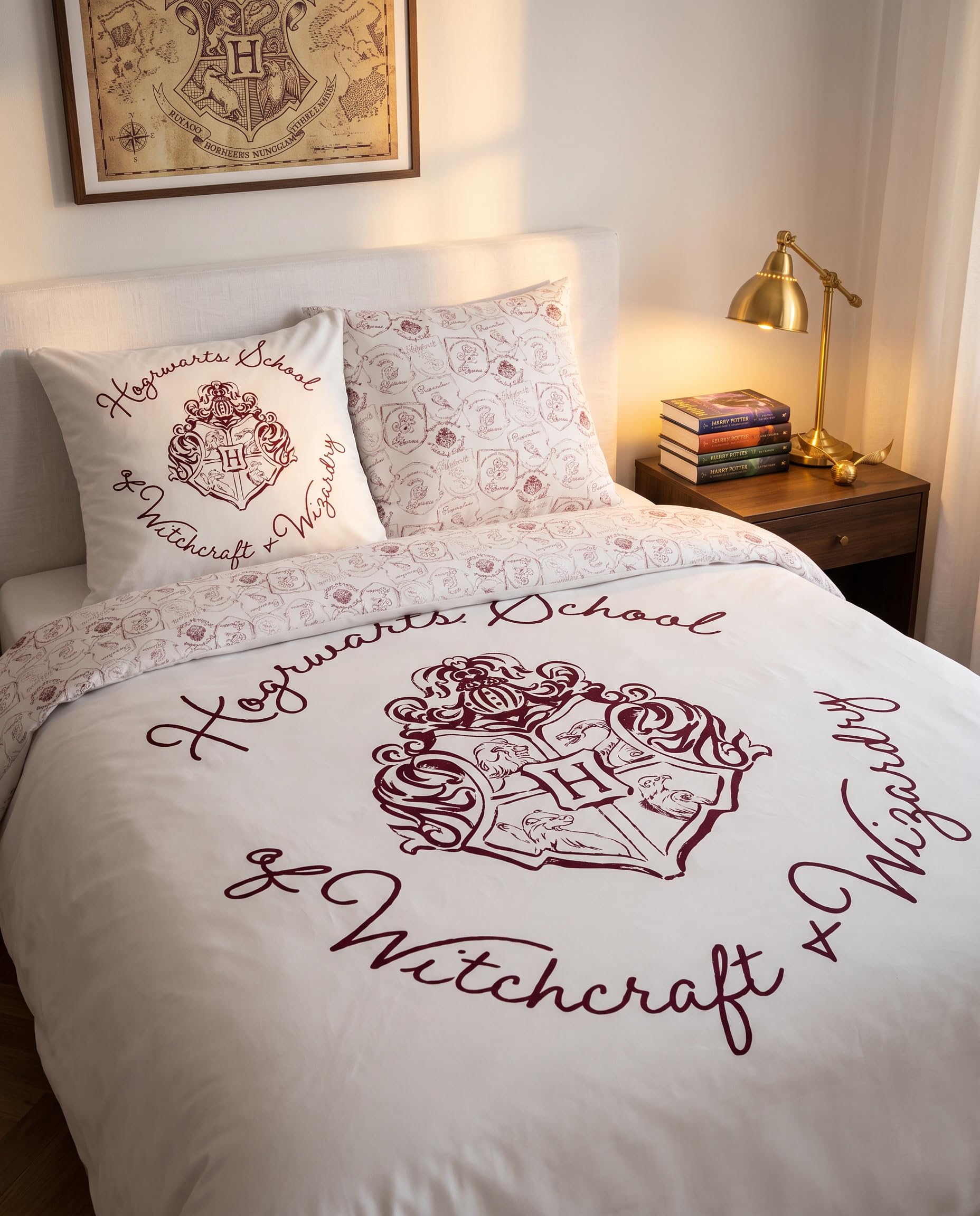 Harry Potter Copripiumino Matrimoniale 240x220 + 2 Federe 65x65 Stemma