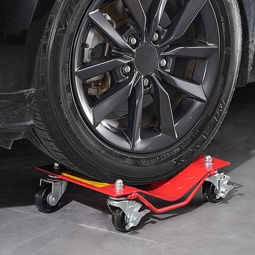 Miniatura 8 de VEVOR Plataforma con Ruedas, Capacidad de 8000 libras Movedor de Autos de Acero Resistente, Juego de Plataformas con Ruedas para Neumáticos de Auto