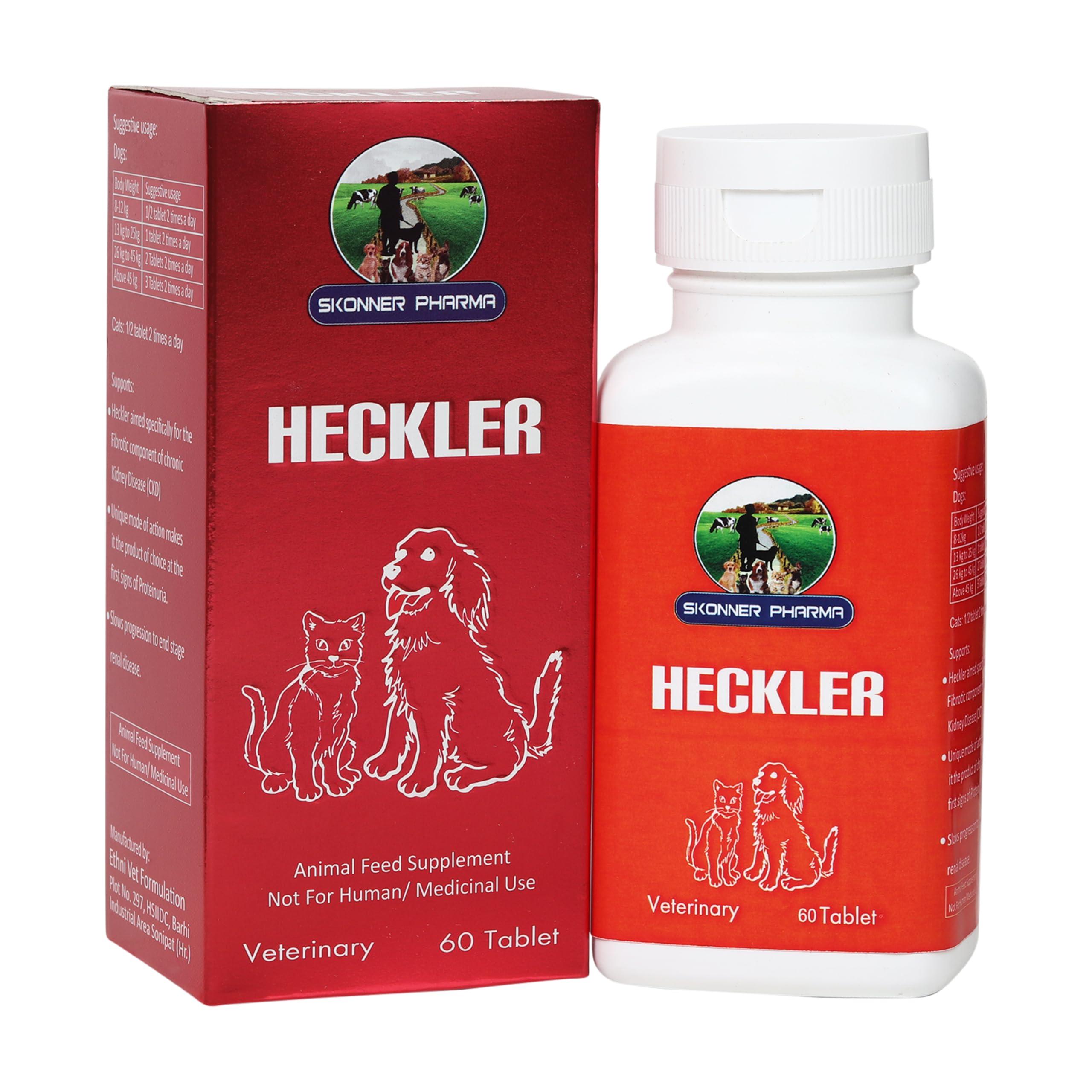 SKONNER PHARMA Heckler Multivitamins for Dog Antifibrotic in CKD Supporting Pets (B0CRVCCXX9) Amazon Price History, Amazon Price Tracker