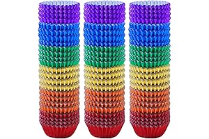 Elcoho Mini Foil Cupcake Liners - 1.25 Inch Metallic Baking Muffin Cups...