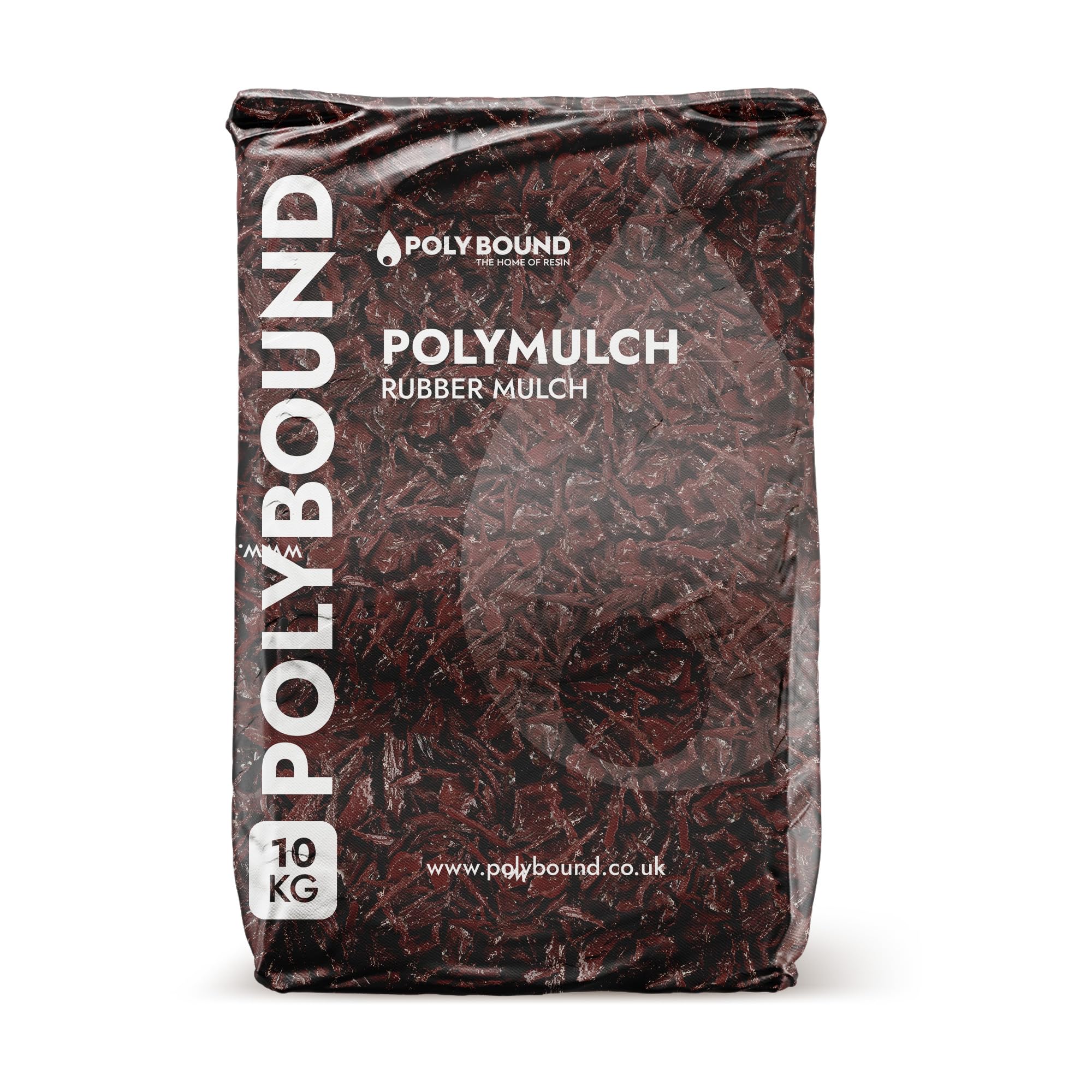POLYBOUND 10KG Rubber Mulch Chippings (Red) | Child & Pet Safe Garden Mulch for Play Area, Landscaping | Safe Alternative to Wood, Slate, Bark Chippings for Garden | Weatherproof, Weed Control