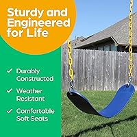 Vista 6 de Paquete de 2 columpios azules y 2 perchas para columpios