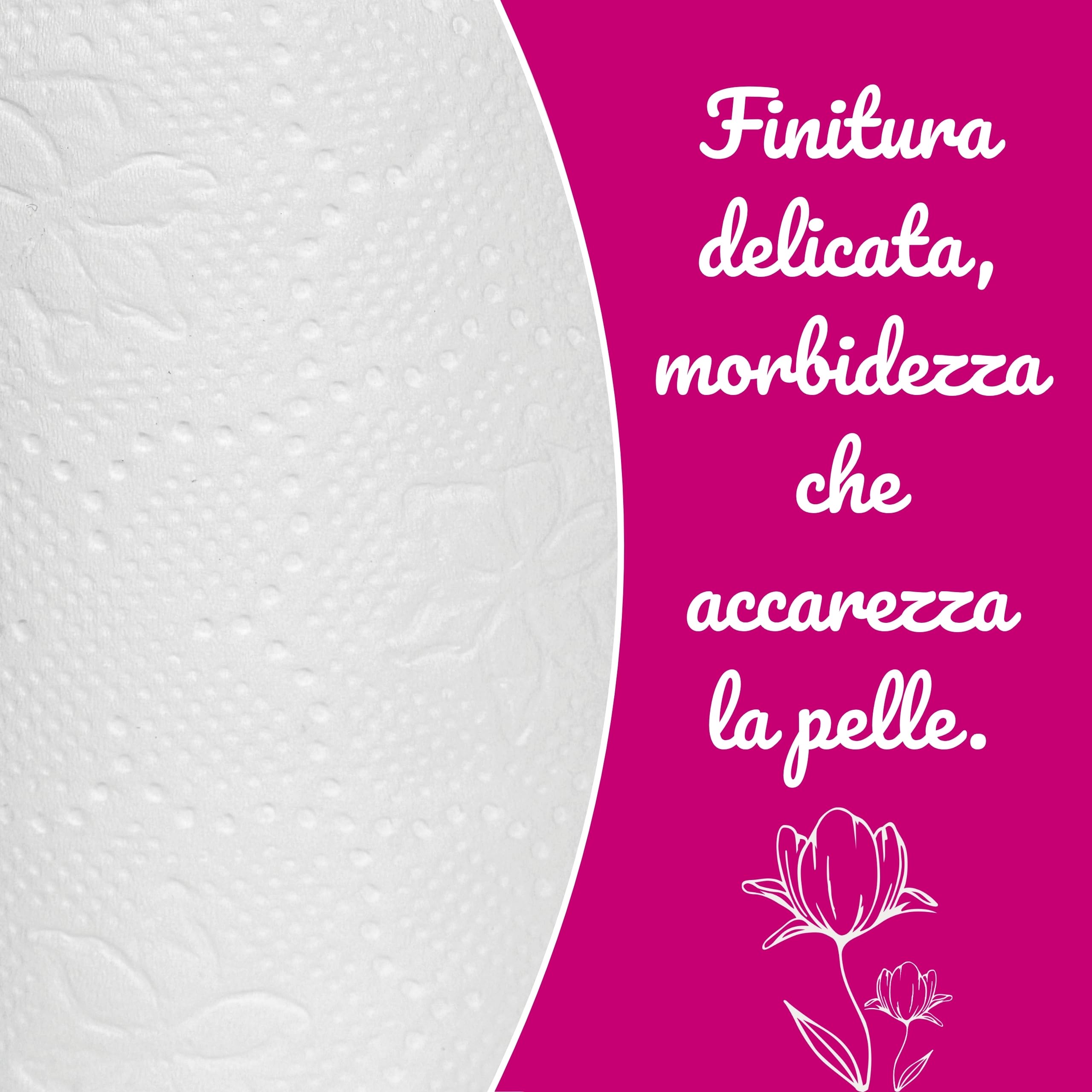Carta Igienica TULLY 60 Rotoli 2 Veli Profumata al Talco – Carta Morbida e Resistente, Delicata sulla Pelle, Ideale per Bambini e Famiglia, Rotoli Lunghi e di Qualità Premium