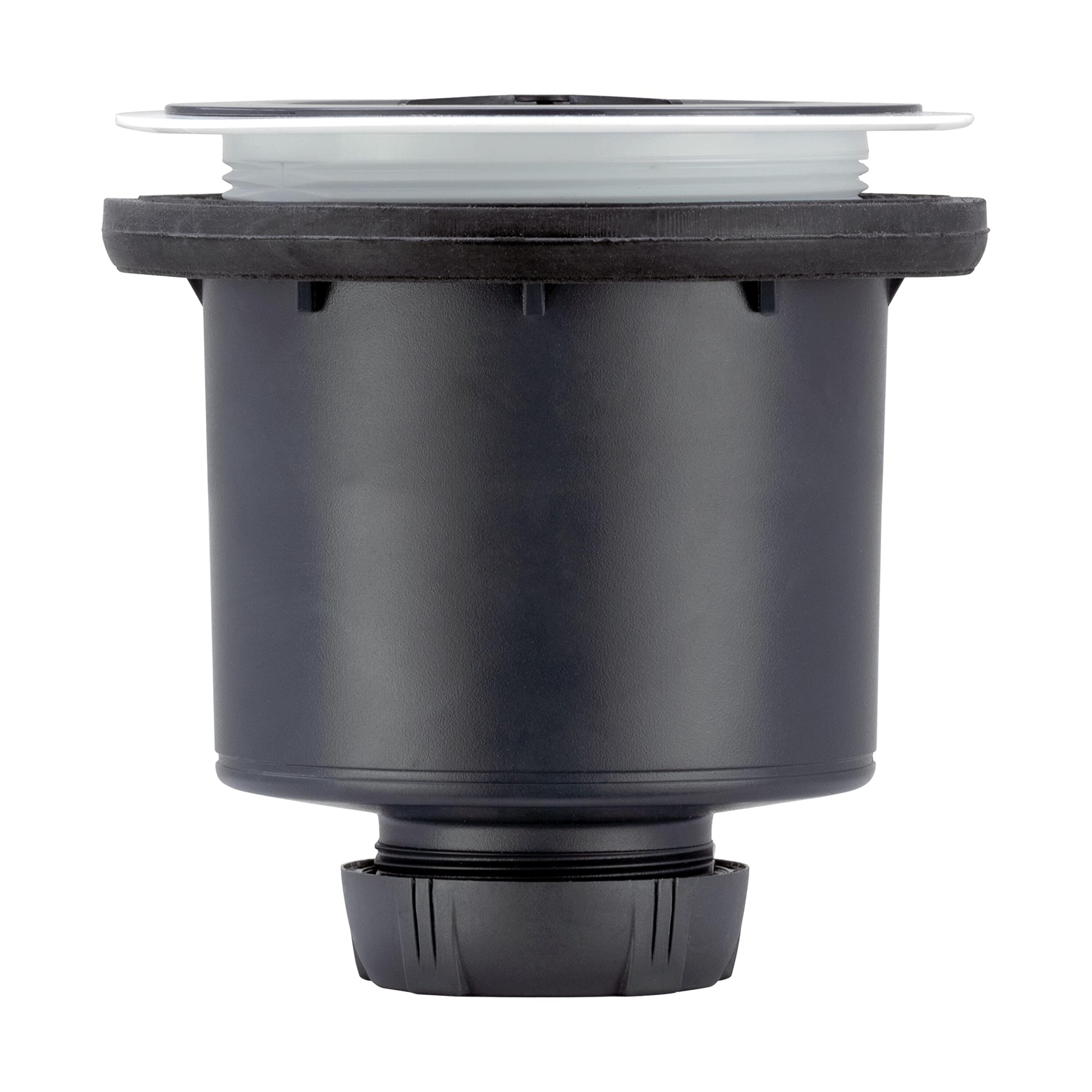 Wirquin 30722461 Bonde de douche Tourbillon verticale grise pour receveur de douche design ou à carreler