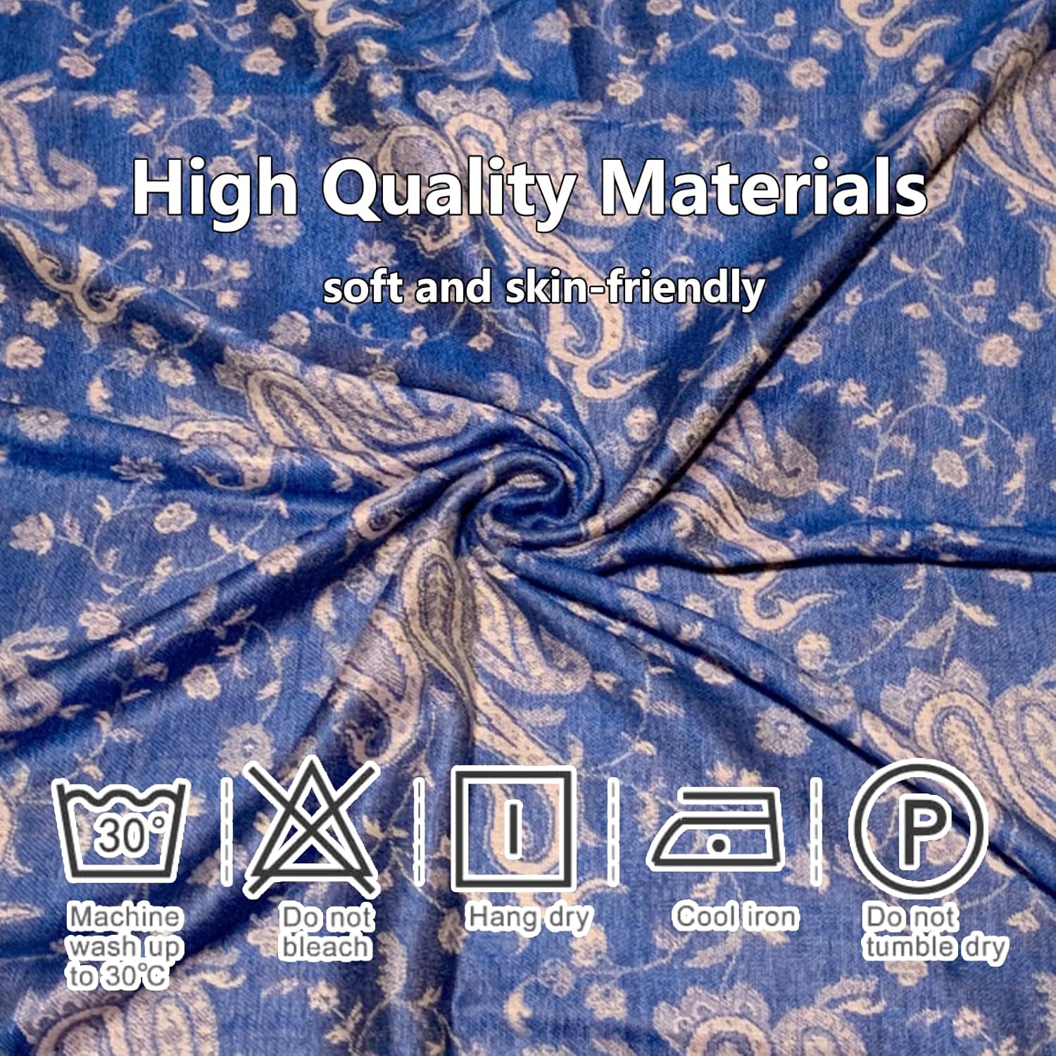 Pashmina Scarf for Women Shawls and Wraps Reversible Paisley Vintage Jacquard Soft Silky Rave Scarves Men - Image 7