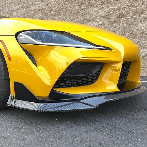 Miniatura 4 de FREEMOTOR802 Compatible con Toyota GR Supra A90 2020-2023, parachoques delantero, alerón de labios inferior Air Dam Chin Bodykit de repuesto estilo