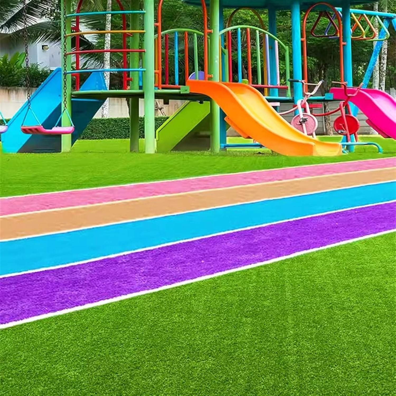 Garden Lawn Mat, ArtificialGrass Synthetic Mat, Outdoor Patio Landscape Grass Mat, Self-draining Pets Soft Grass Roll, 1.18 (in) Synthetic Anti-UV(59x 256(in))