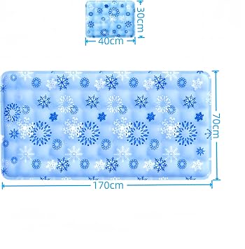 Gel Cooling Mat with Pillow for Adult, Summer Cooling Body Pad Cooling Mattress for Human Cushion Comfortable Cool Mat for Bed(170 * 70cm)