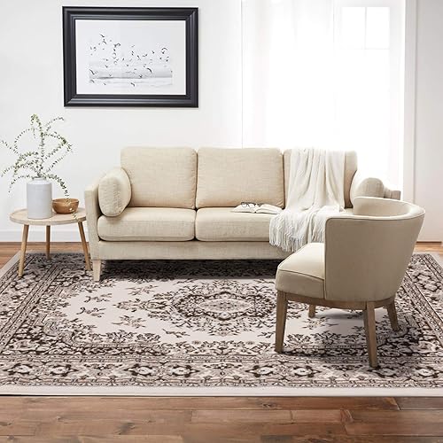 Miniatura 102 de Home Dynamix Premium Sakarya - Tapete tradicional con borde y medallón, gris, tapete rectangular de 7 pies 8 pulgadas x 10 pies 7 pulgadas Azul