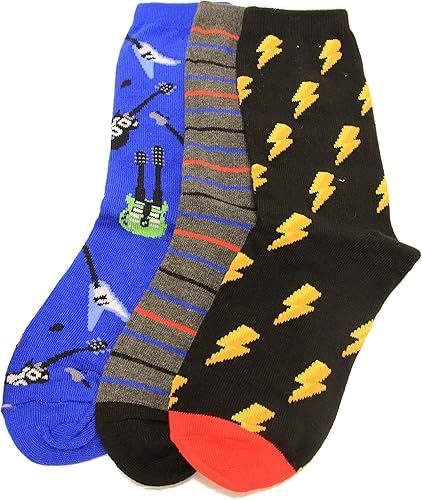 Hot Sox Kids' Fun Conversation Starter Crew Socks-3 Pair Pack-Cool Boys & Girls Gifts