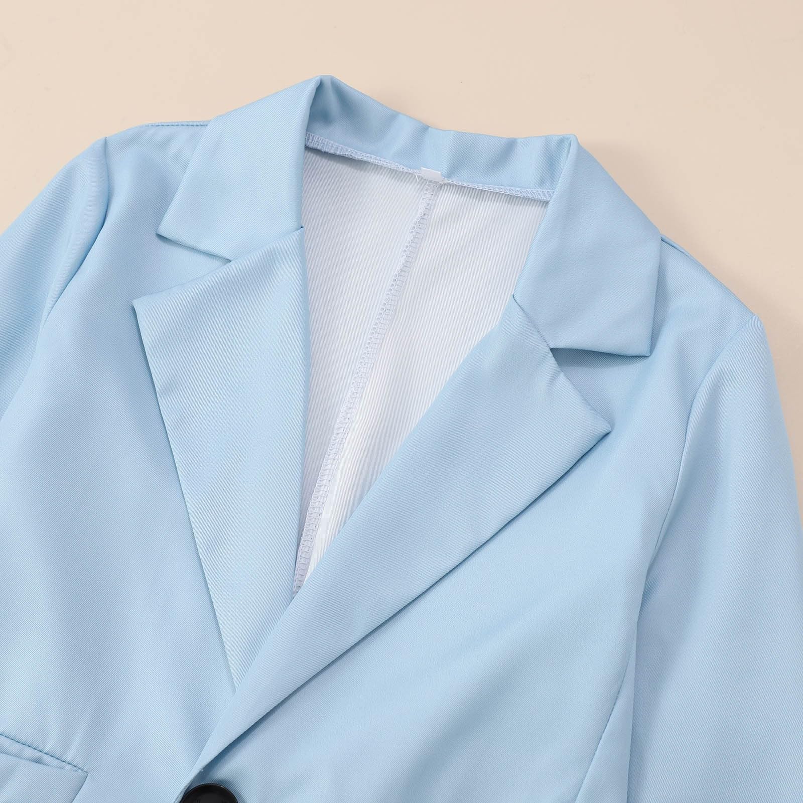 Mädchen formelles 2-teiliges Outfit Knopfleiste Langarm Oberteil elegant
