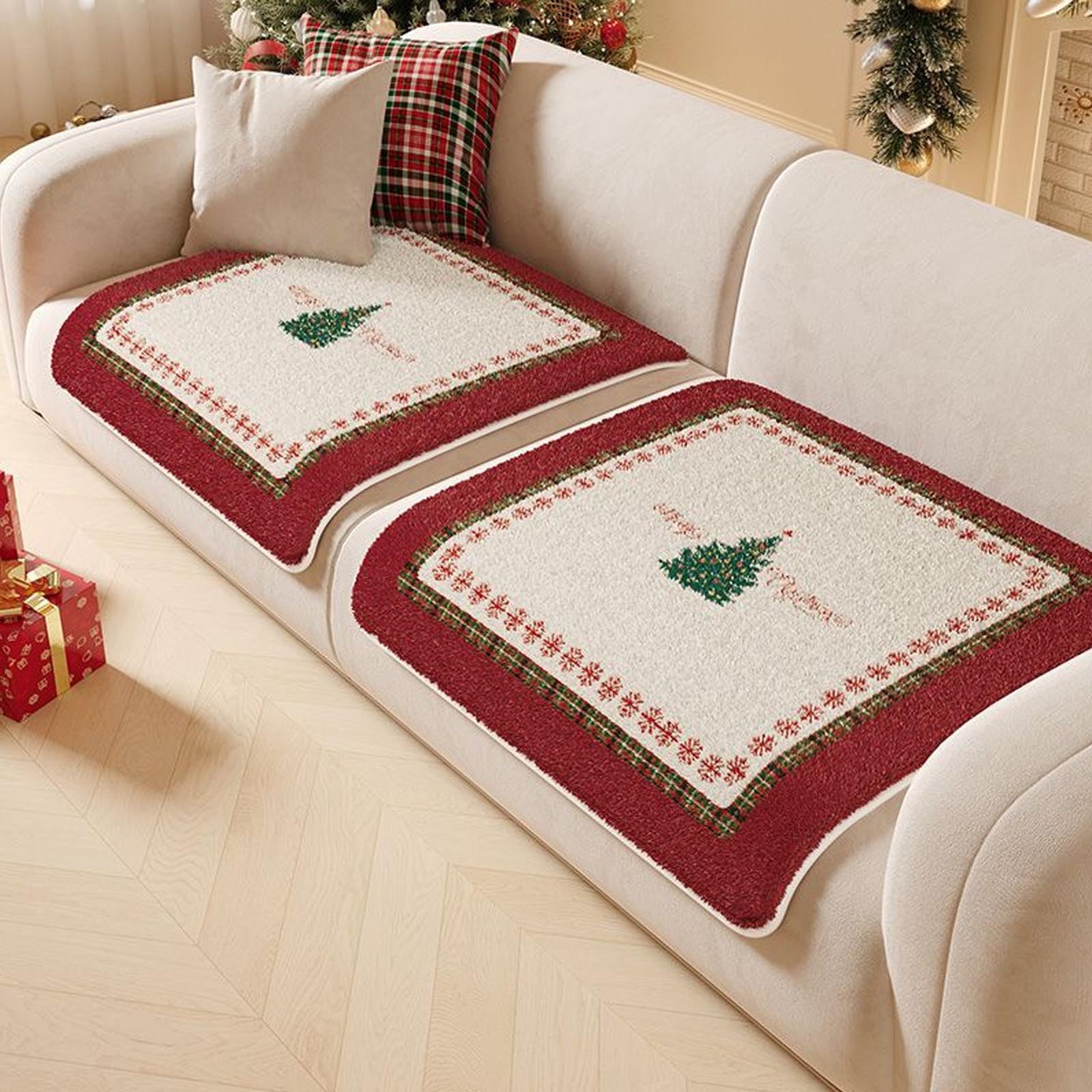 Housse de canapé de Noël lavable housses de chaises de salon