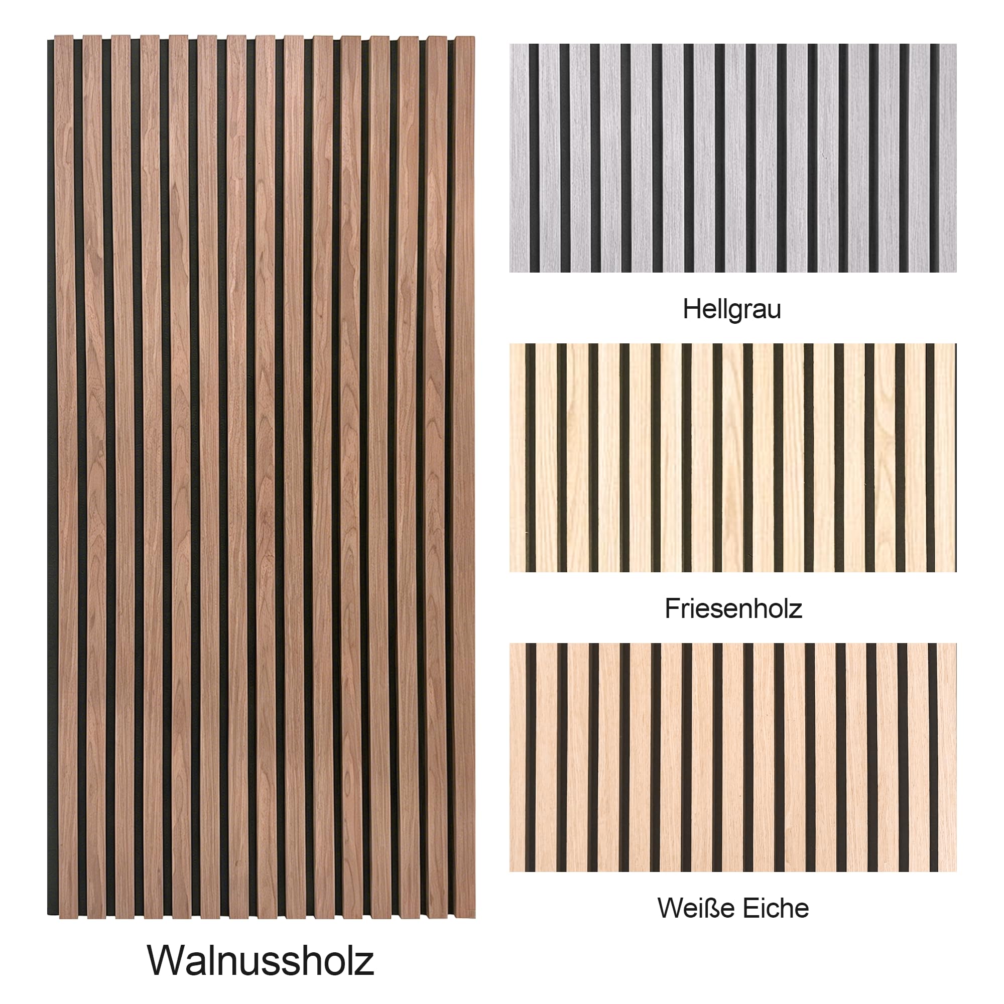Brstheco Akustikpaneele Holz 120x60cm Packung mit 2 Eiche Holzoptik Lamellenwand 3D Holzpaneele Acoustic Wandverkleidung Wall Panels für Wohnzimmer Schlafzimmer Büro, Wanddeko Lamellen