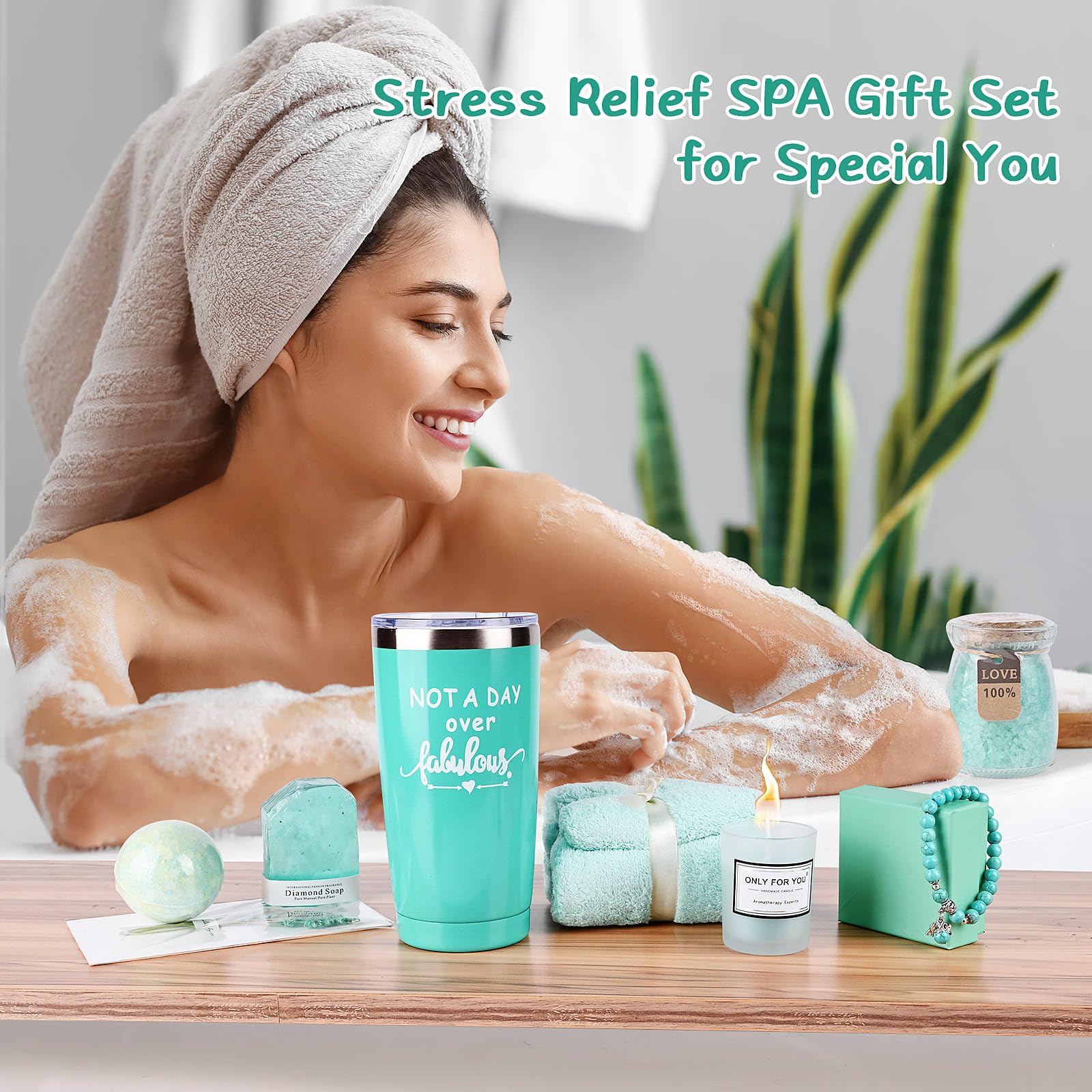 Regalo Aniversario para Mujer - Set de Regalo para Mejor Amiga, Esposa o Novia - Azul