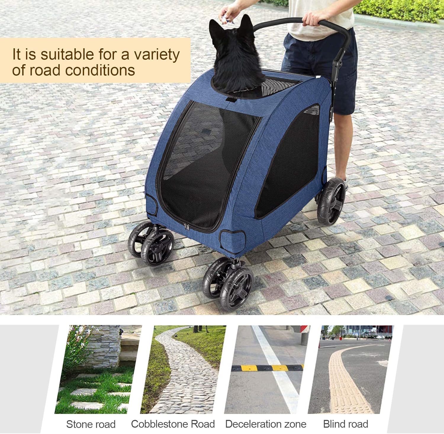 4 wheel dog stroller