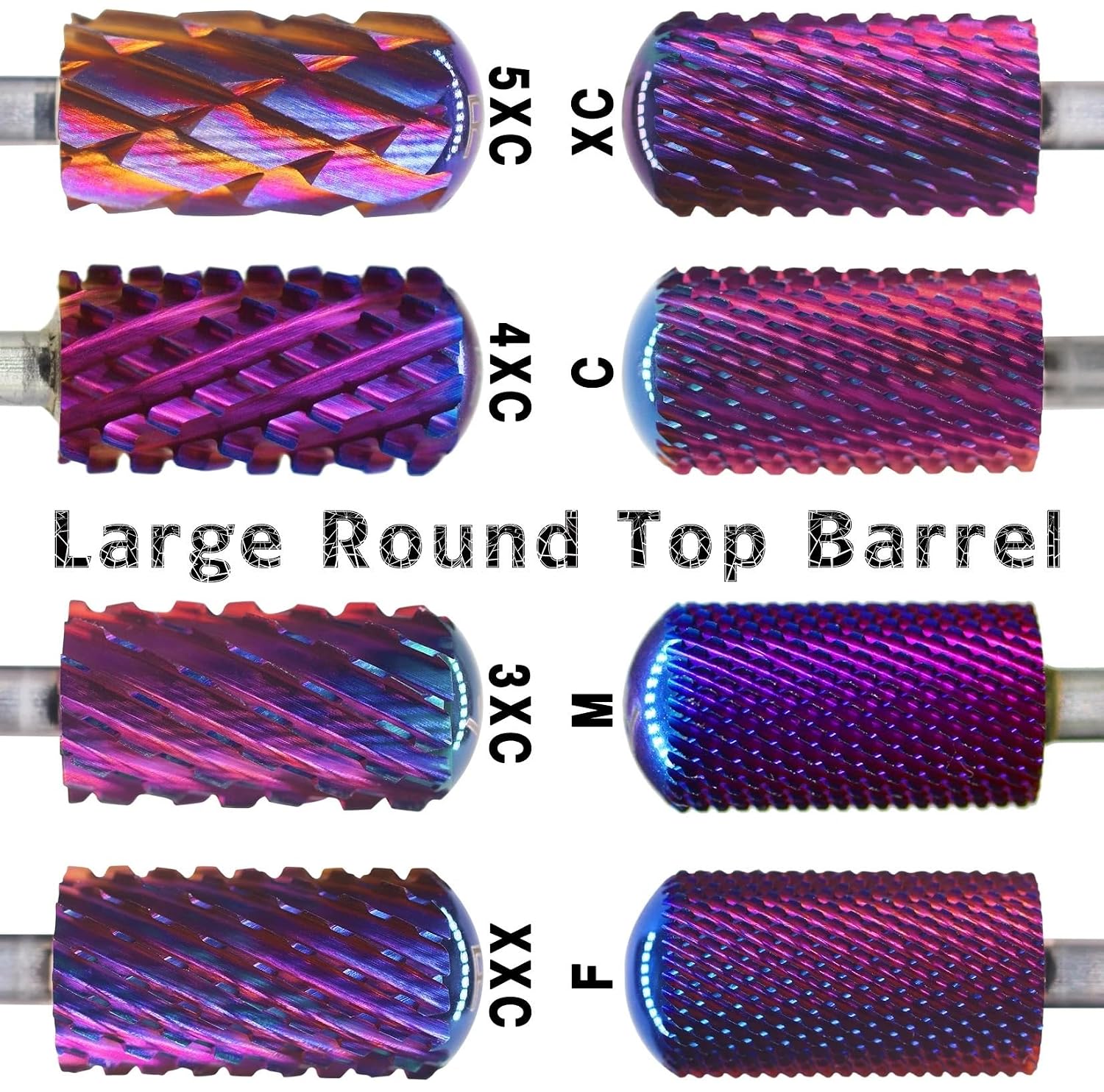 Both Hand Tungsten 6.6 Round Top Barrel Carbide Barrel Nail Drill Bit(4XC)