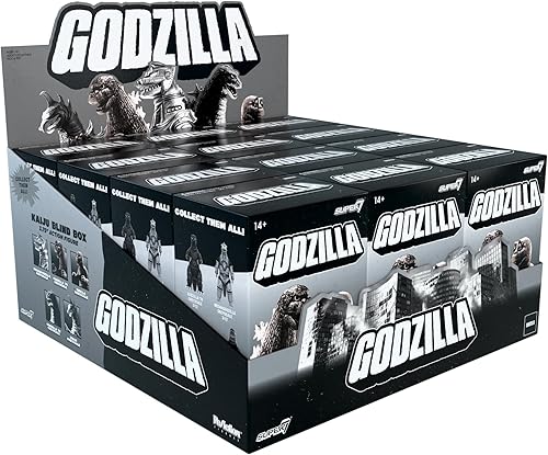 Miniatura 8 de Super7 Toho Godzilla Monster Island Caja Sorpresa - (Paquete de 12) Figuras de acción de Godzilla Toho de 3.75" Figuras coleccionables clásicas