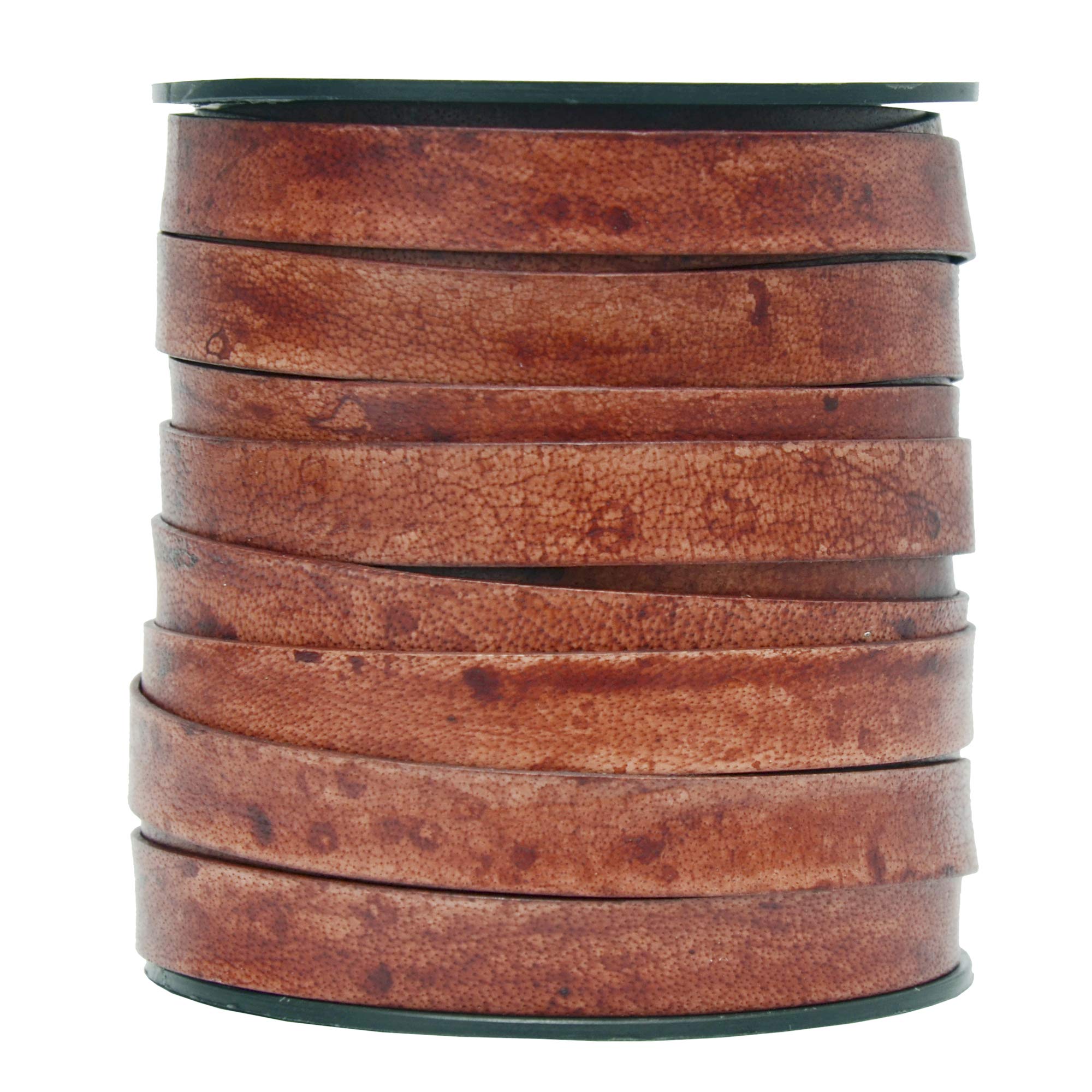 Xsotica-Flat Leather Cords-14 Shades Available- 10.0 MM X 1.0 MM- 1 Yard (Dark Cherry)