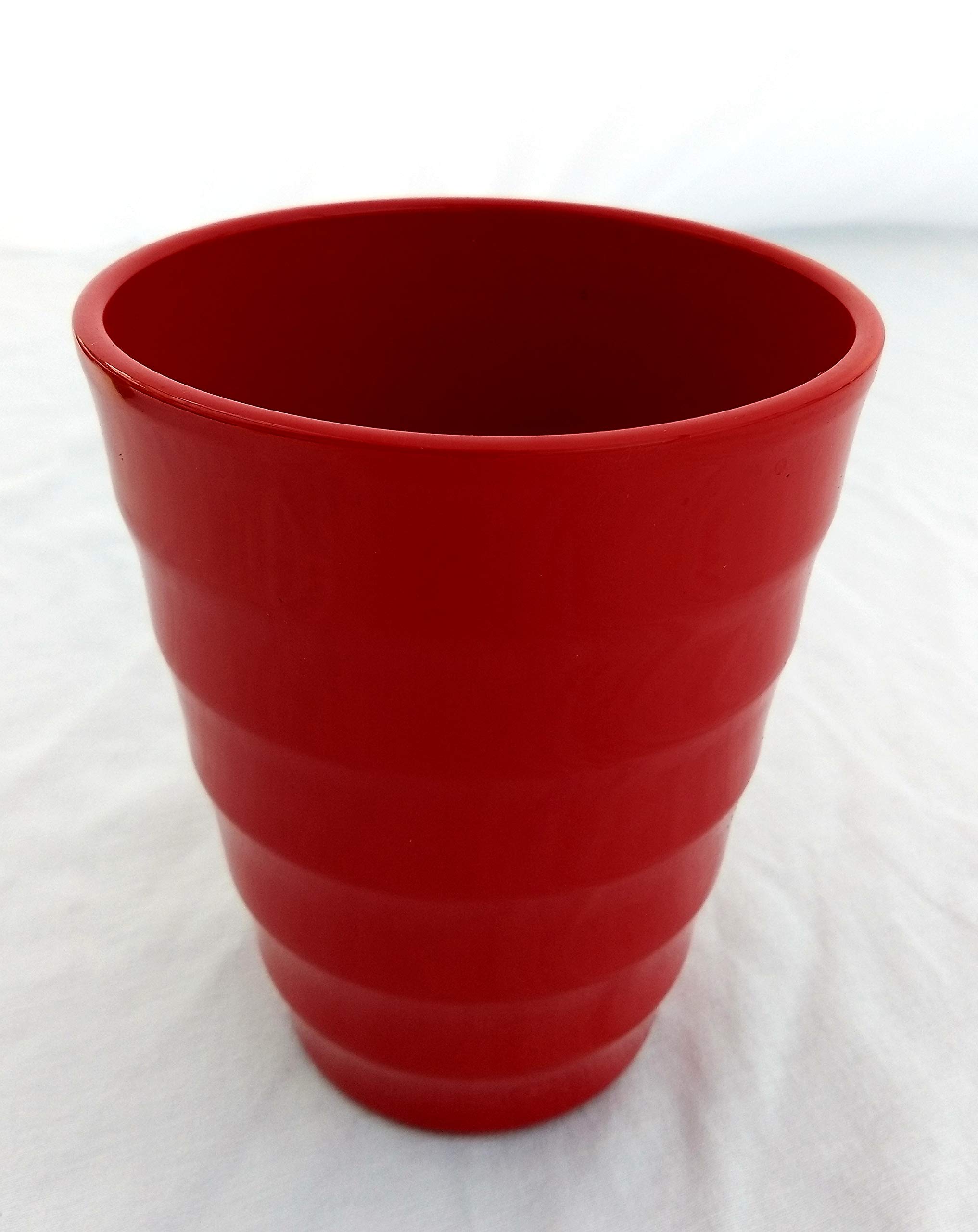Powers to Flowers - Clivia Gialla in Vaso Ceramica a Cerchi Concentrici