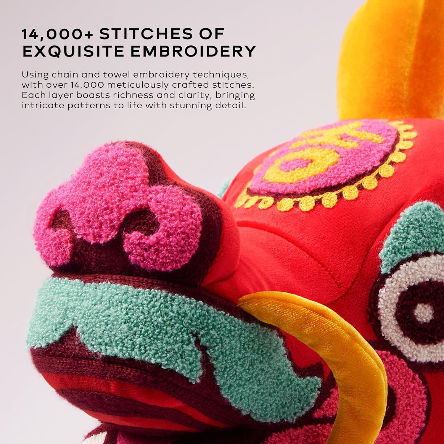 Ashler Dragon Shaped Throw Pillow 3D Chinese Zodiac Dragon Shaped Pillows, Soft Velvet Embroidery Decorative Gift Cushion for Couch Bedroom Living Room, Cyan Blue, 19x39 inches