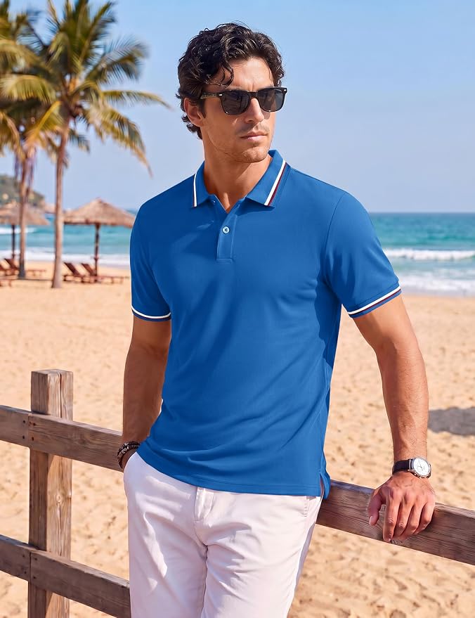 Polo para hombre manga corta casual y golf miniatura 4