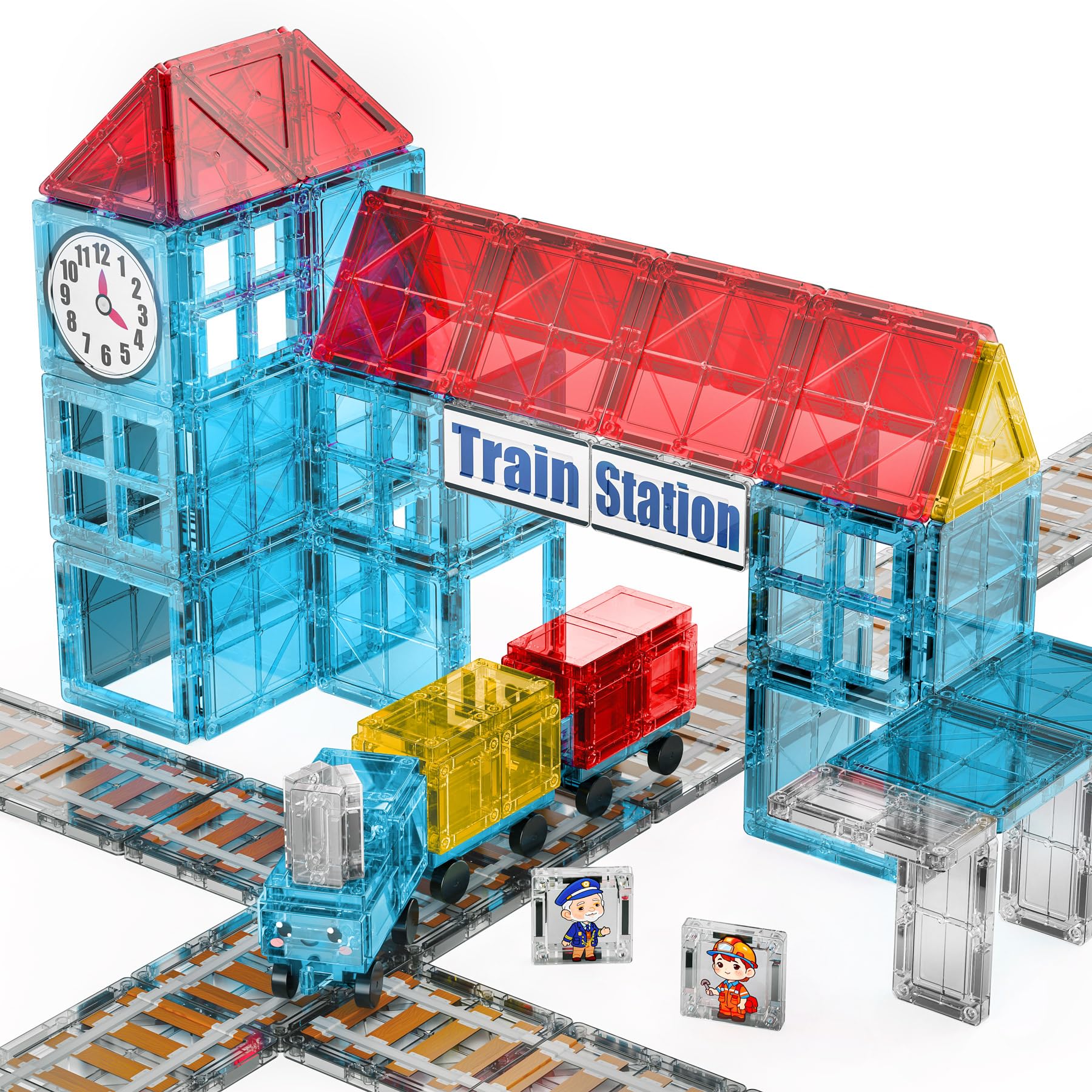 SKTMYY Magnetic Tiles Train