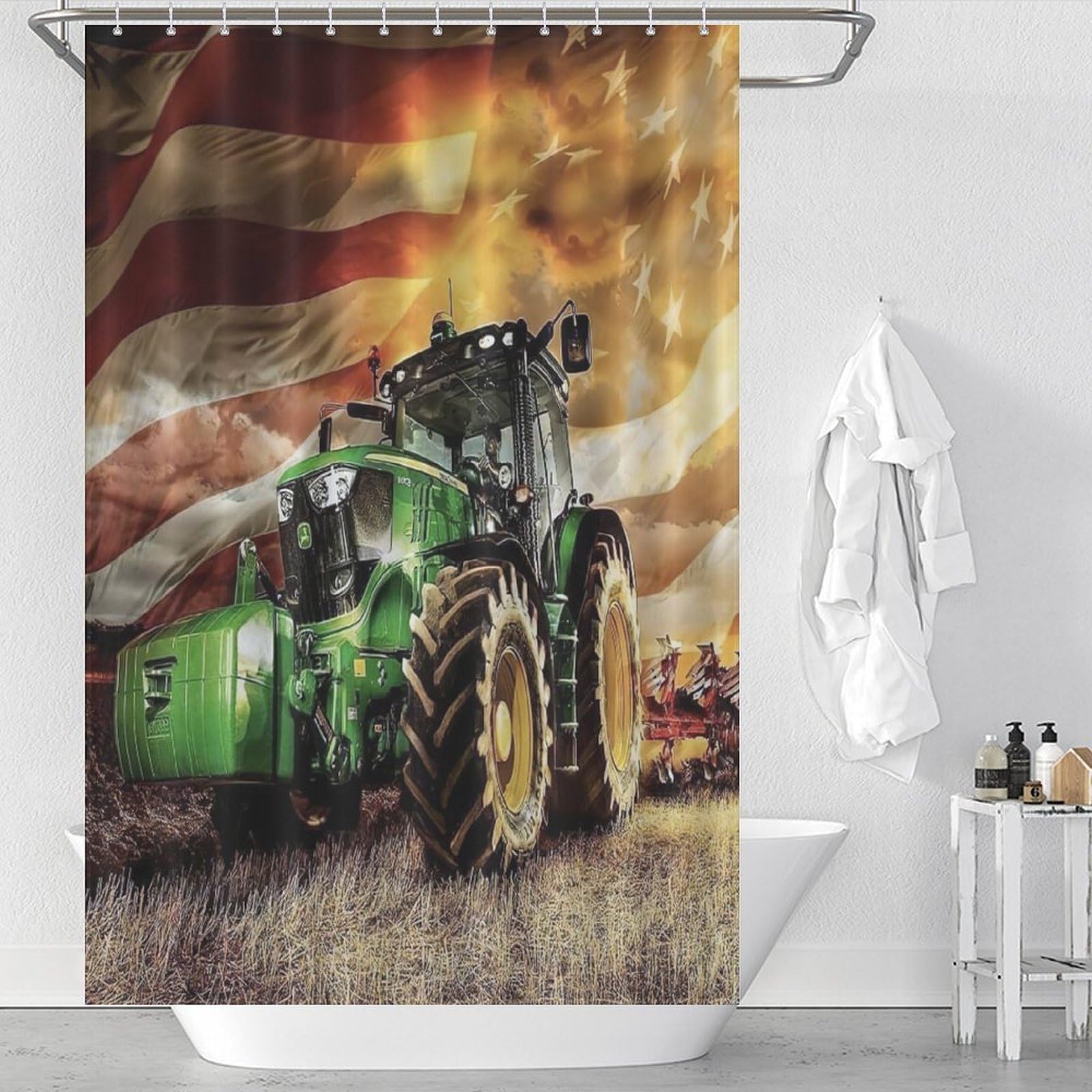 Rideaux de douche tissu lavable 122x183 imperméable séchage rapide pour baignoire