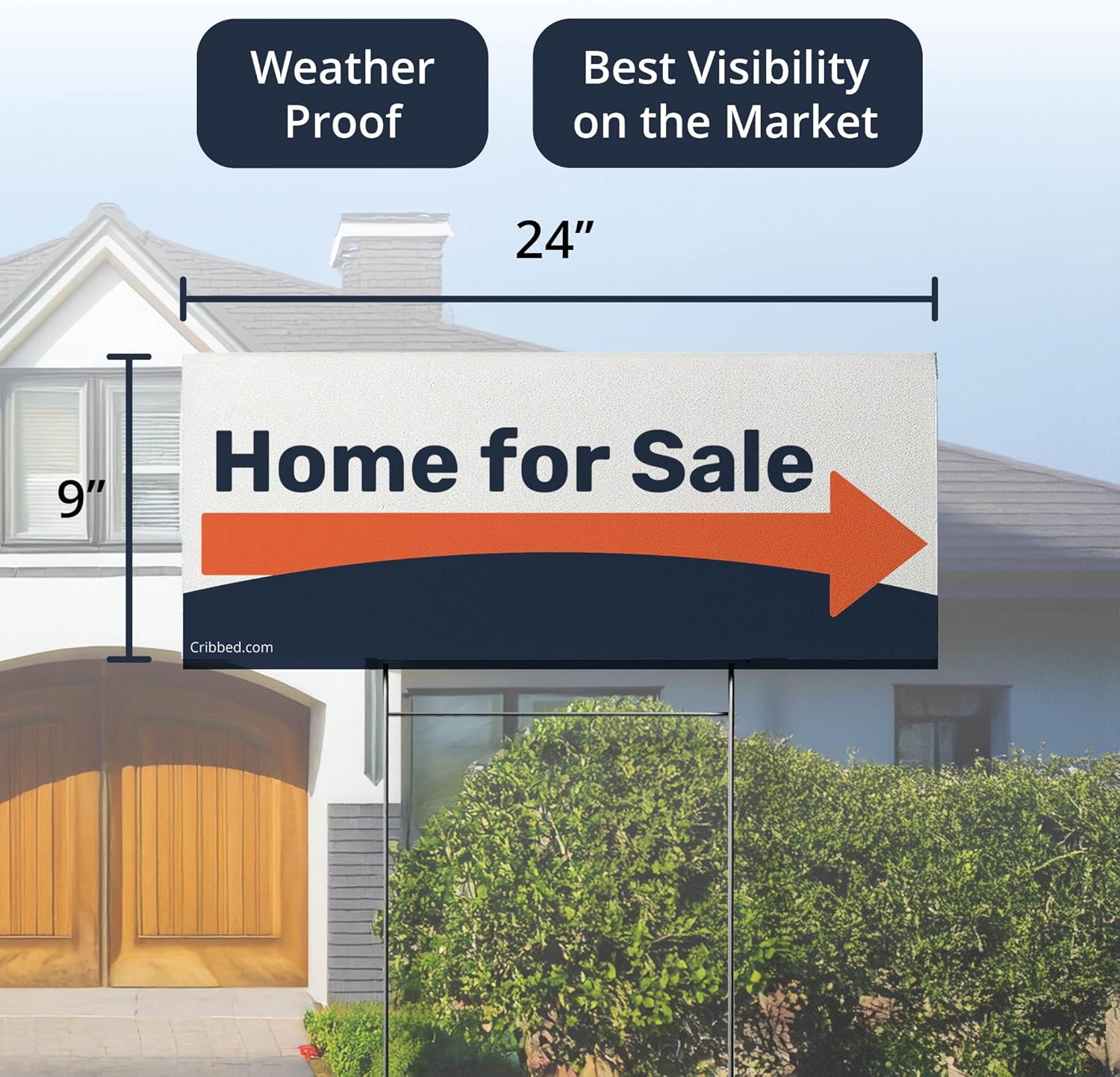 Home for Sale Directional Yard Sign | High Visibility, Easy to Read