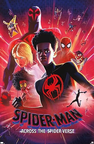Marvel Spider-Man Across The Spider-Verse - Póster estático de pared de una hoja, 34 pulgadas de largo x 22.4 pulgadas de ancho, versión sin marco