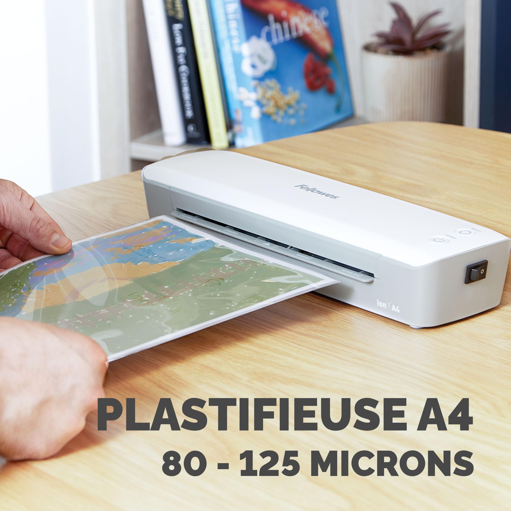 Fellowes Plastifieuse Ion A4 125 microns 30cm/min Blanc Gris