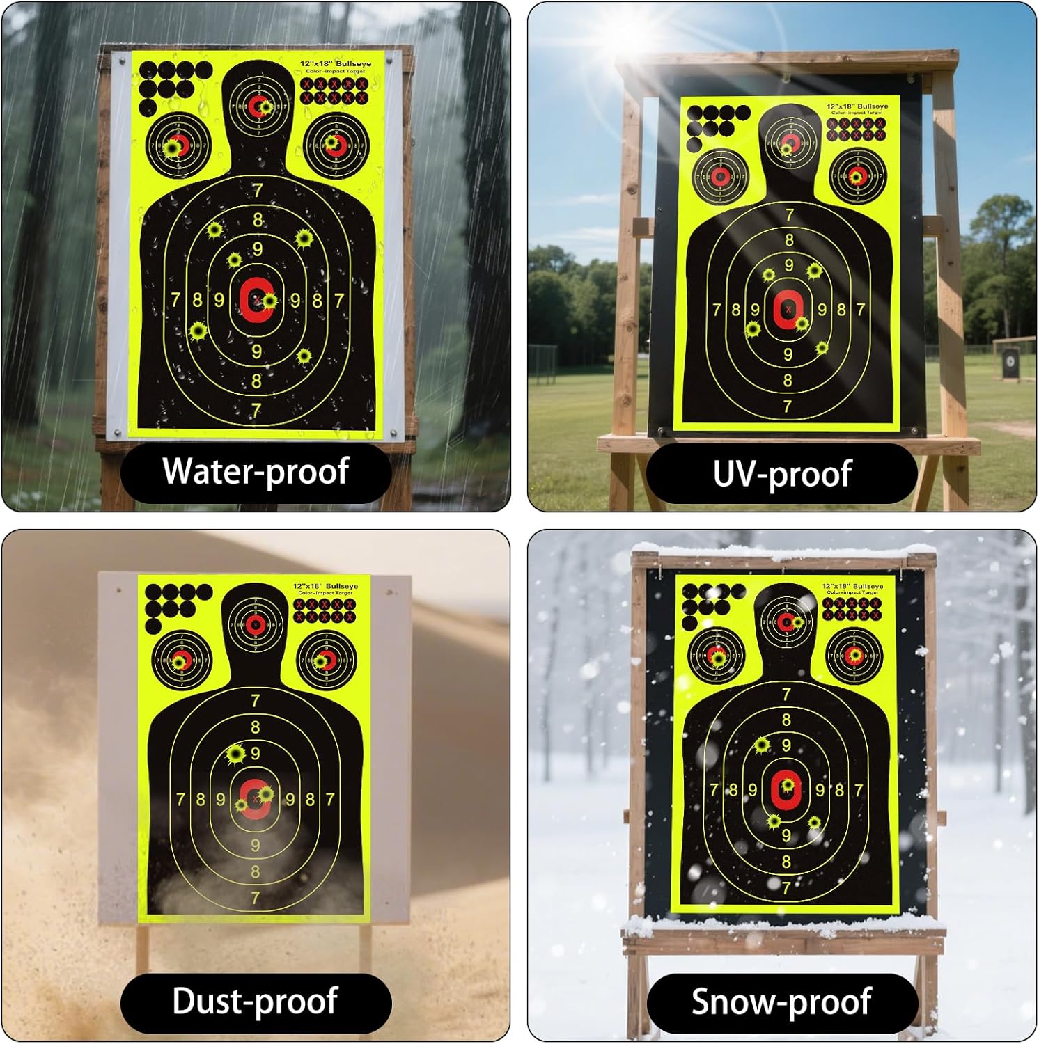 Splatter Shooting Targets Self Adhesive Reactive Target Stickers Roll for BB Gun Pellet Gun Airsoft Rifle Indoor Outdoor Shooting Range Practice