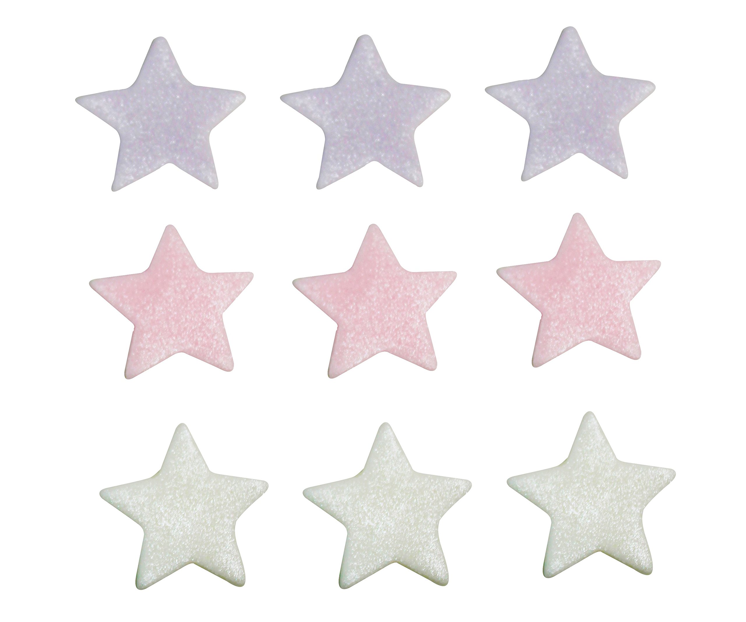 Anniversary House Stars Sugarcraft Toppers Lilac, Pink and White, SF269