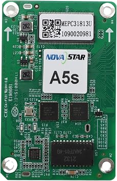 Novastar A5s Receiving Card for LED Display Screen, Full-Color Asynchronous Controller, 320x256 @60Hz, Smart Module Support, Indoor/Outdoor Video Wall LED Receiver Board Compatible with VX400, VX600