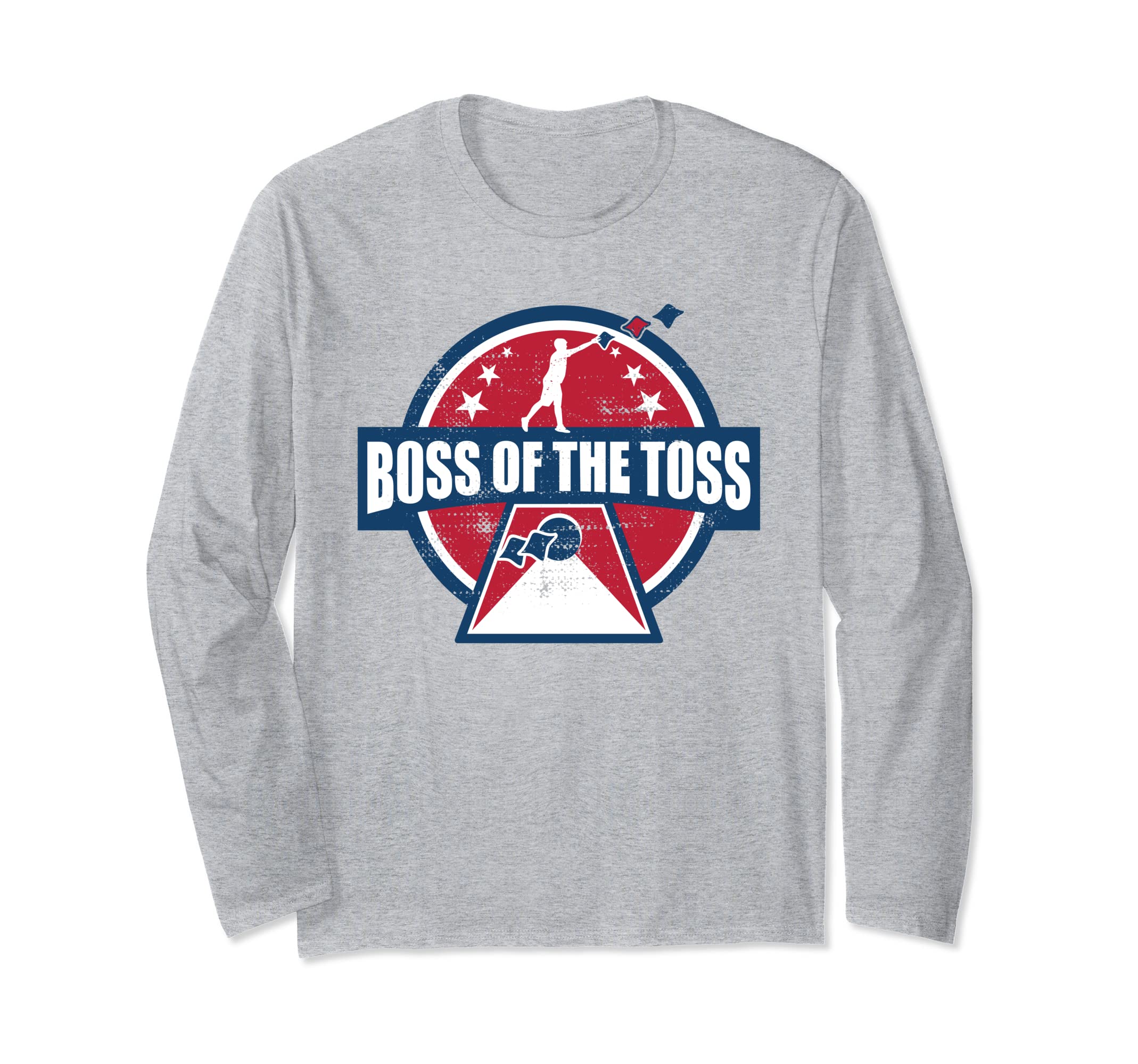 Boss Of The Toss Cornhole Dad Cornhole Mom Champ Champion Long Sleeve T-Shirt
