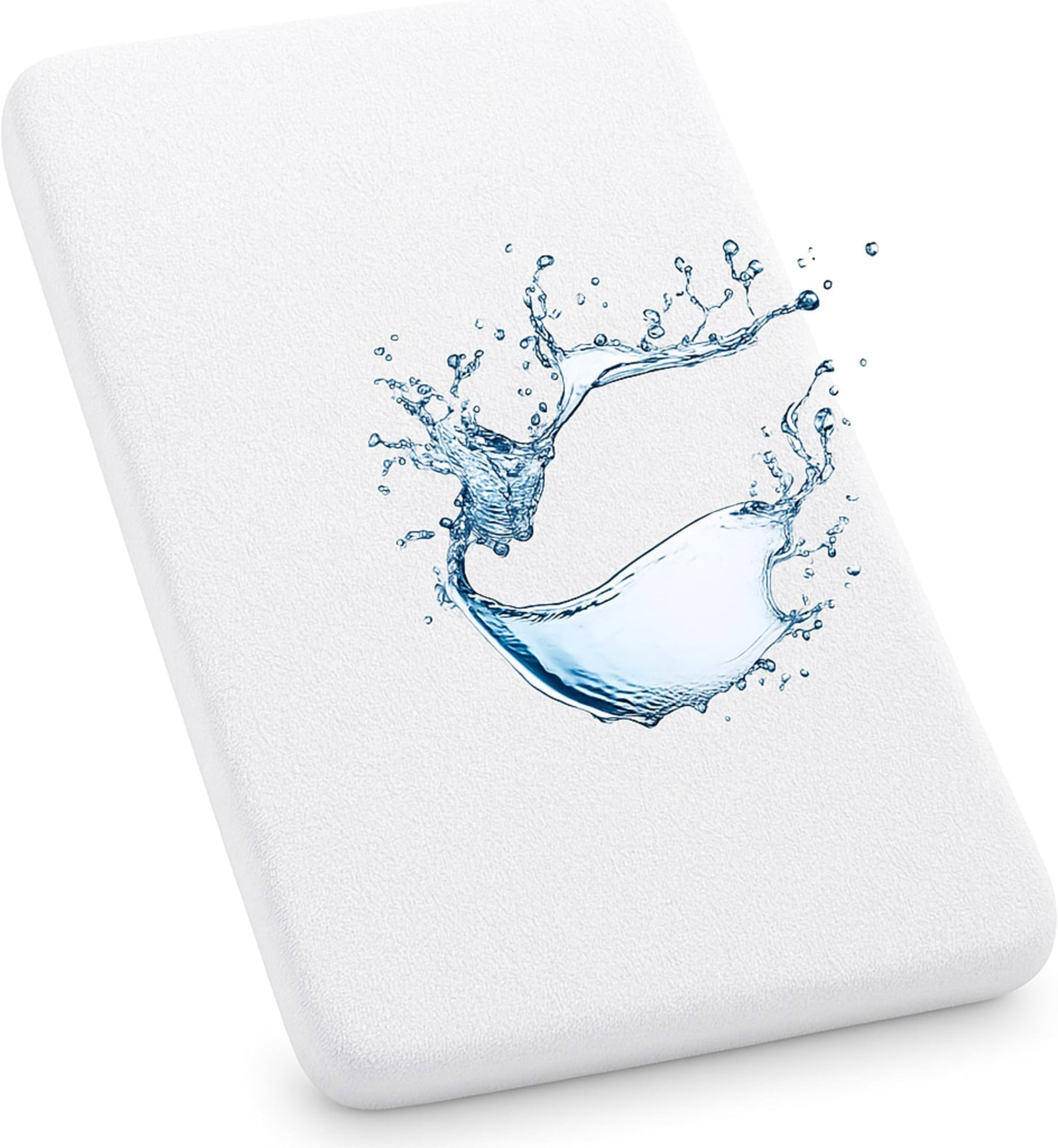 Next2Me Terry Cotton 100 Percent Waterproof Crib Mattress Protector, 51 cm x 85 cm,White